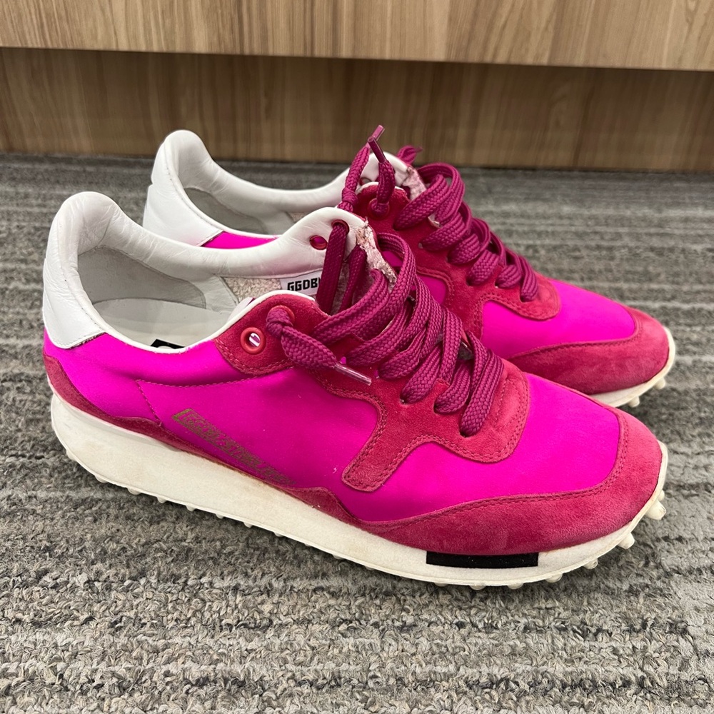 Golden Goose Fuchsia and White Women's Sneakers 37